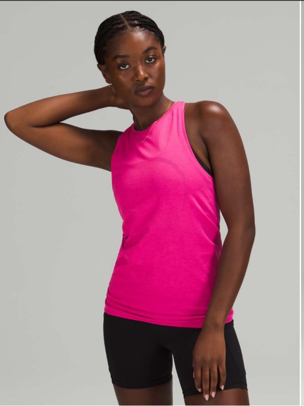 Lululemon Swiftly Tech High Neck Racerback Tank 2.0 Size 0 Bright Pink